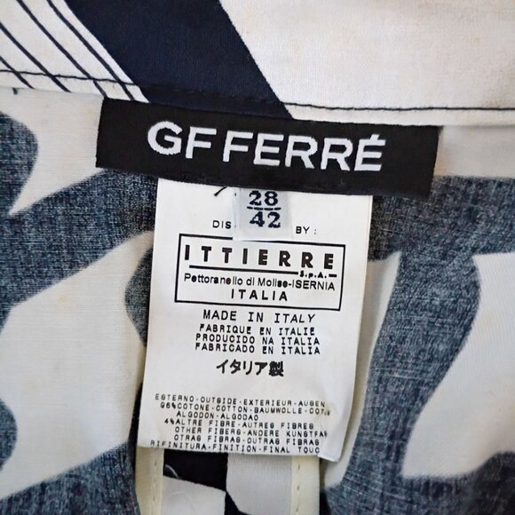 Gianfranco Ferré GF Vintage Women's front Zip Jacket abstract design Size 42 IT - Picture 5 of 13